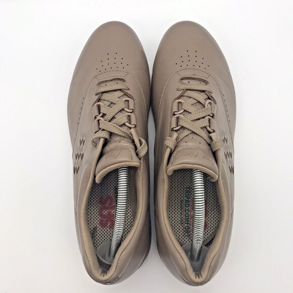 SAS Free Time Taupe Leather Women's 11.5N Shoes Comfy Lace Up Walking Sneakers - Picture 6 of 11
